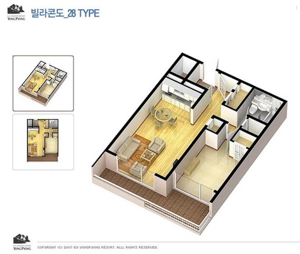 פיאונגצ'אנג Yongpyong Resort Villa Condominium מראה חיצוני תמונה